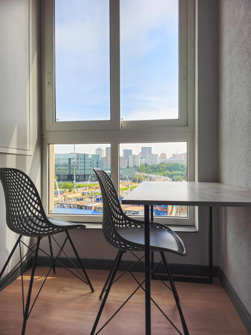 Апартаменты Стильная новая студия с видом на Москва-Сити