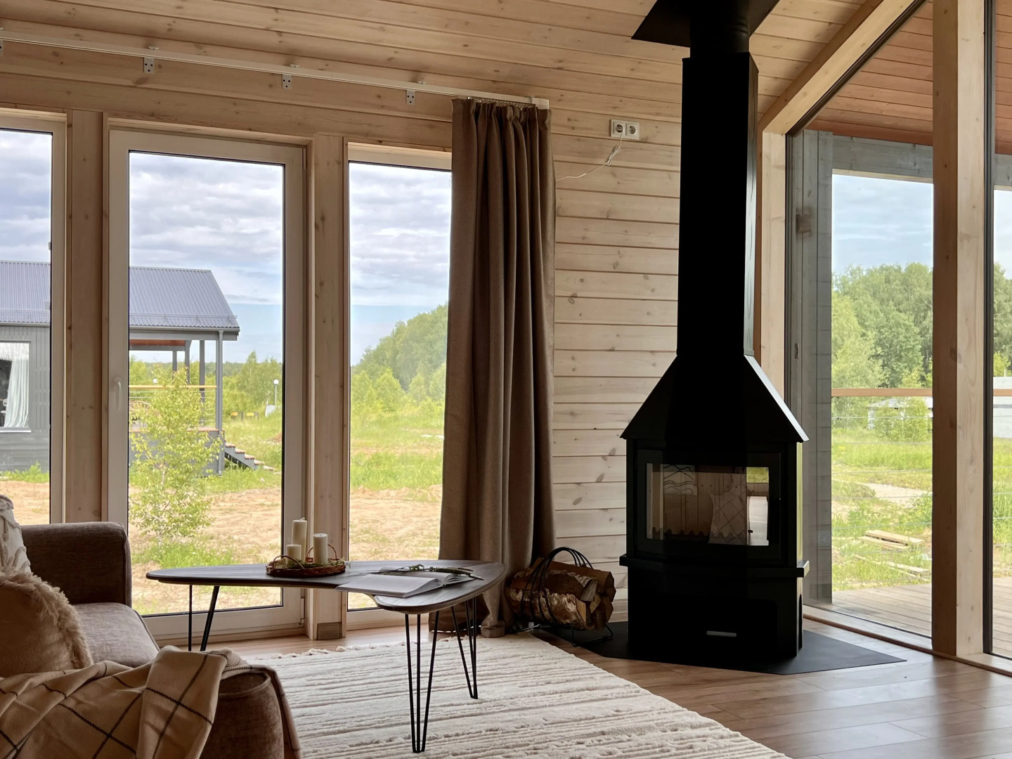 Частный дом Побег из города с сауной и камином