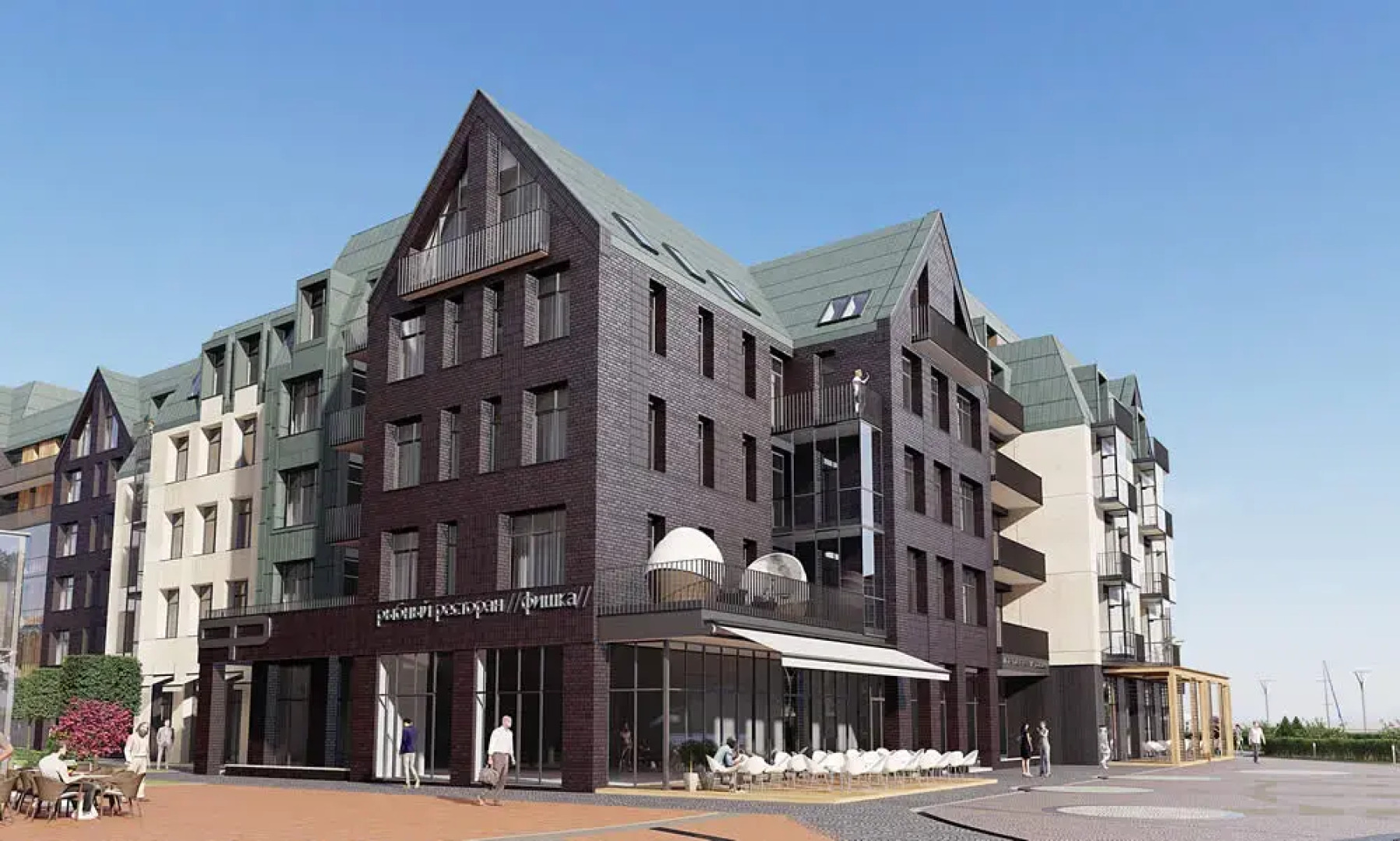 Квартира Букинг39 Четырехместная у Реки Преголь