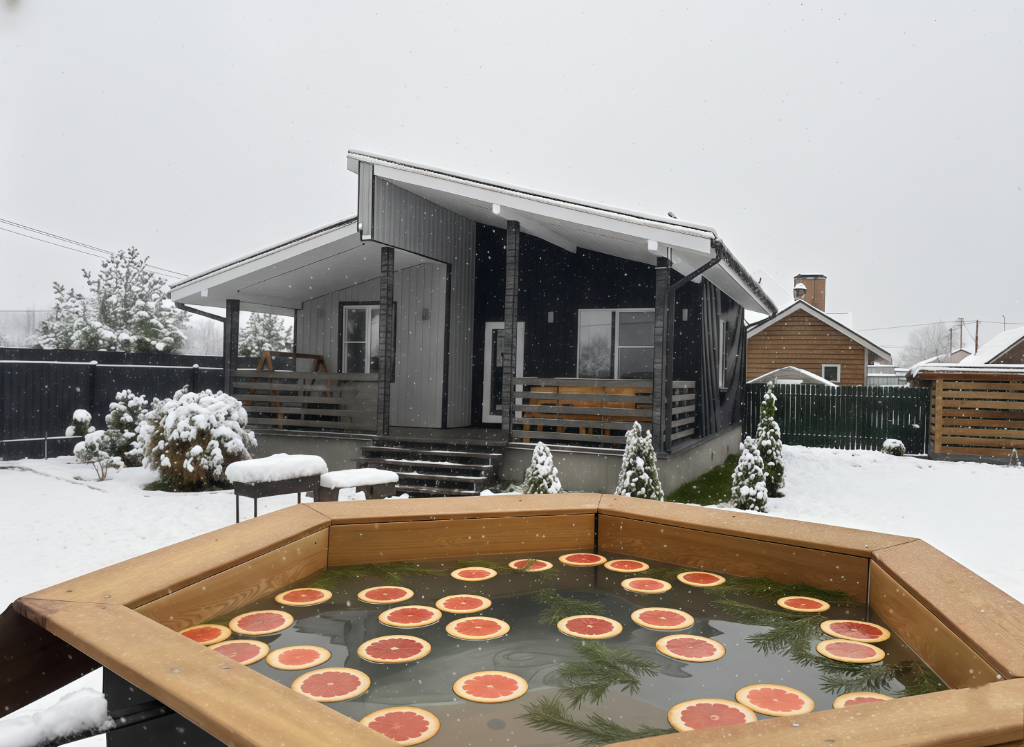 Частный дом Флотский домик с чаном