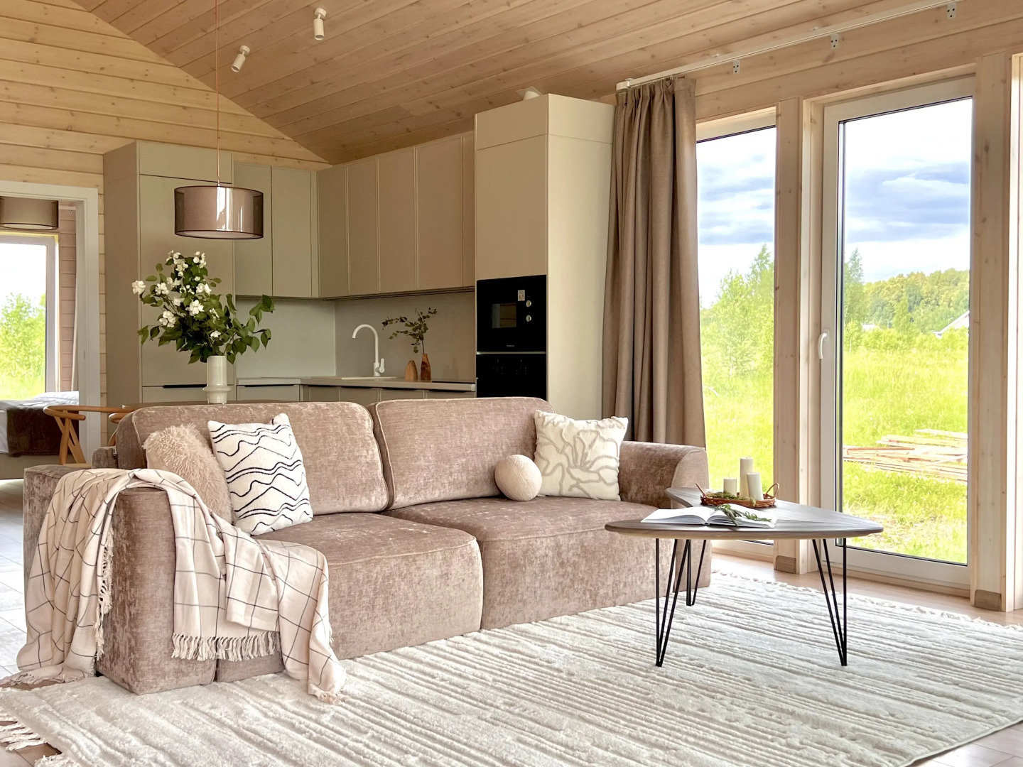 Частный дом Побег из города с сауной и камином