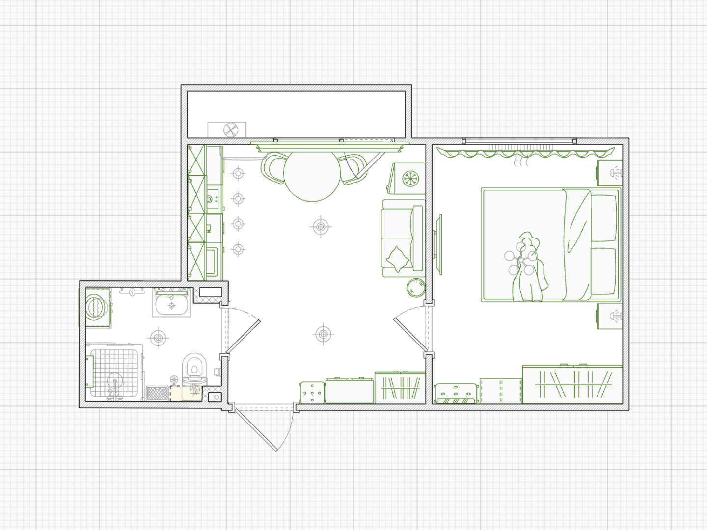 Квартира на Василия Клевцова 3