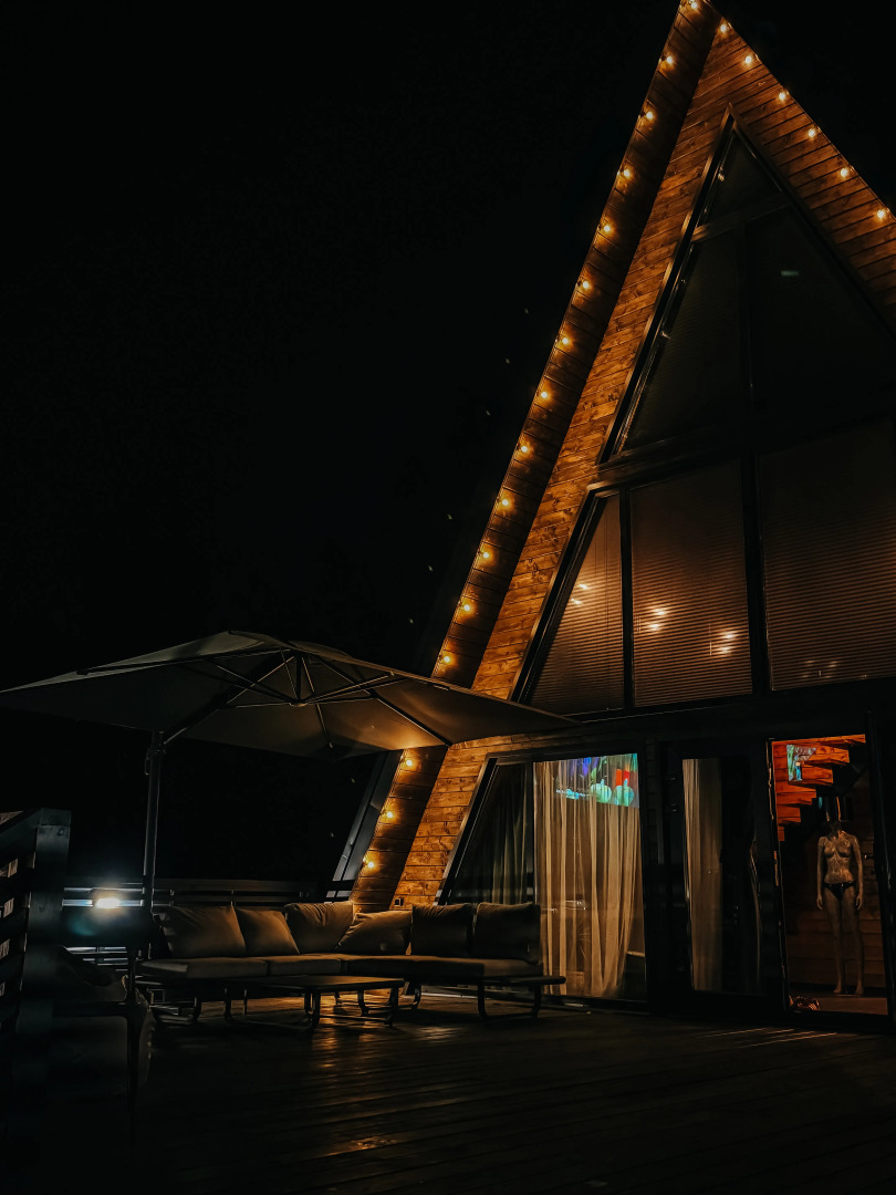 Частный дом A-frame Ванхейм с сибирским чаном