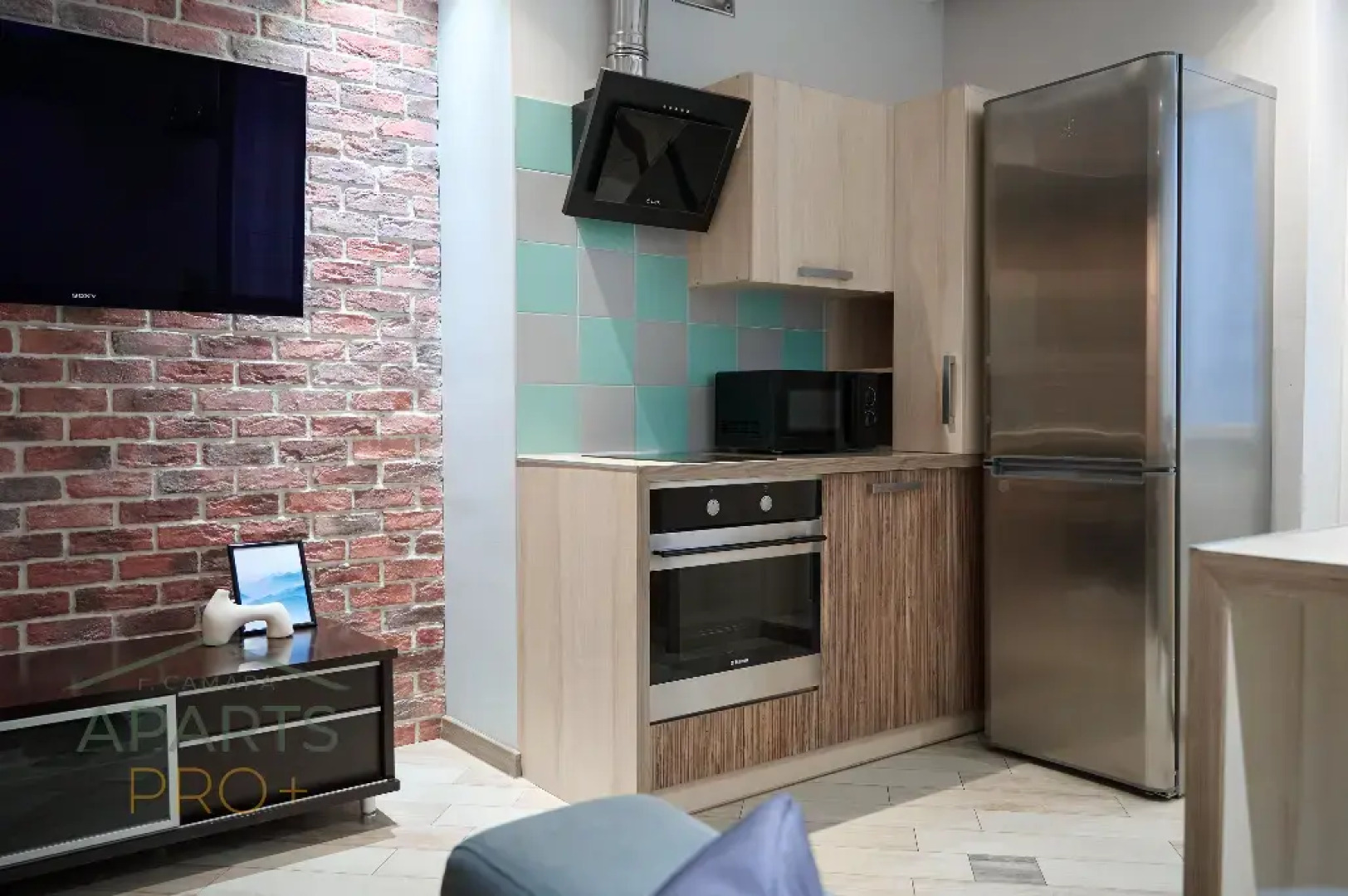 Квартира Aparts Pro Стильная студия у Волги в ЖК Бриг на 7 этаже