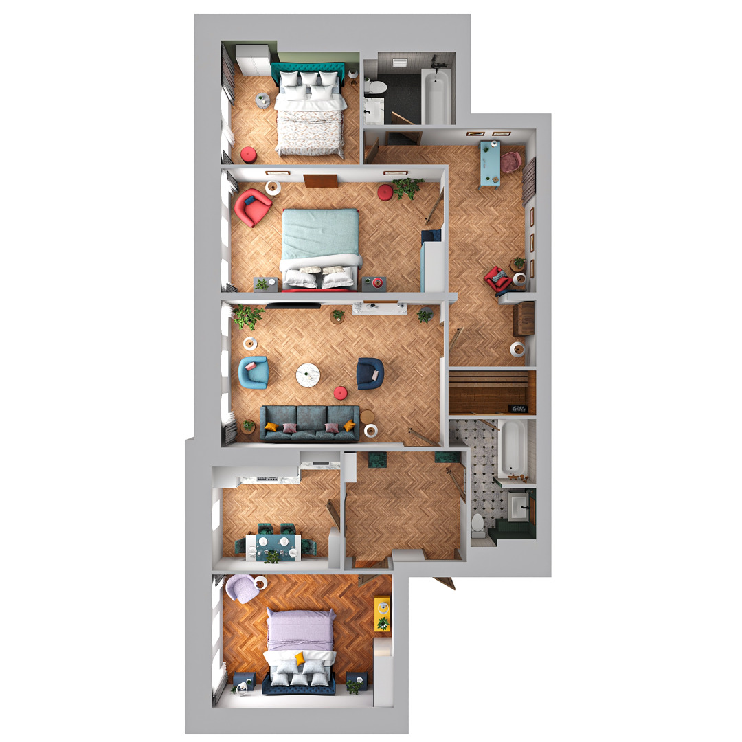 Апартаменты Minin Apartments с видом на Александринский Театр 130 кв.м.