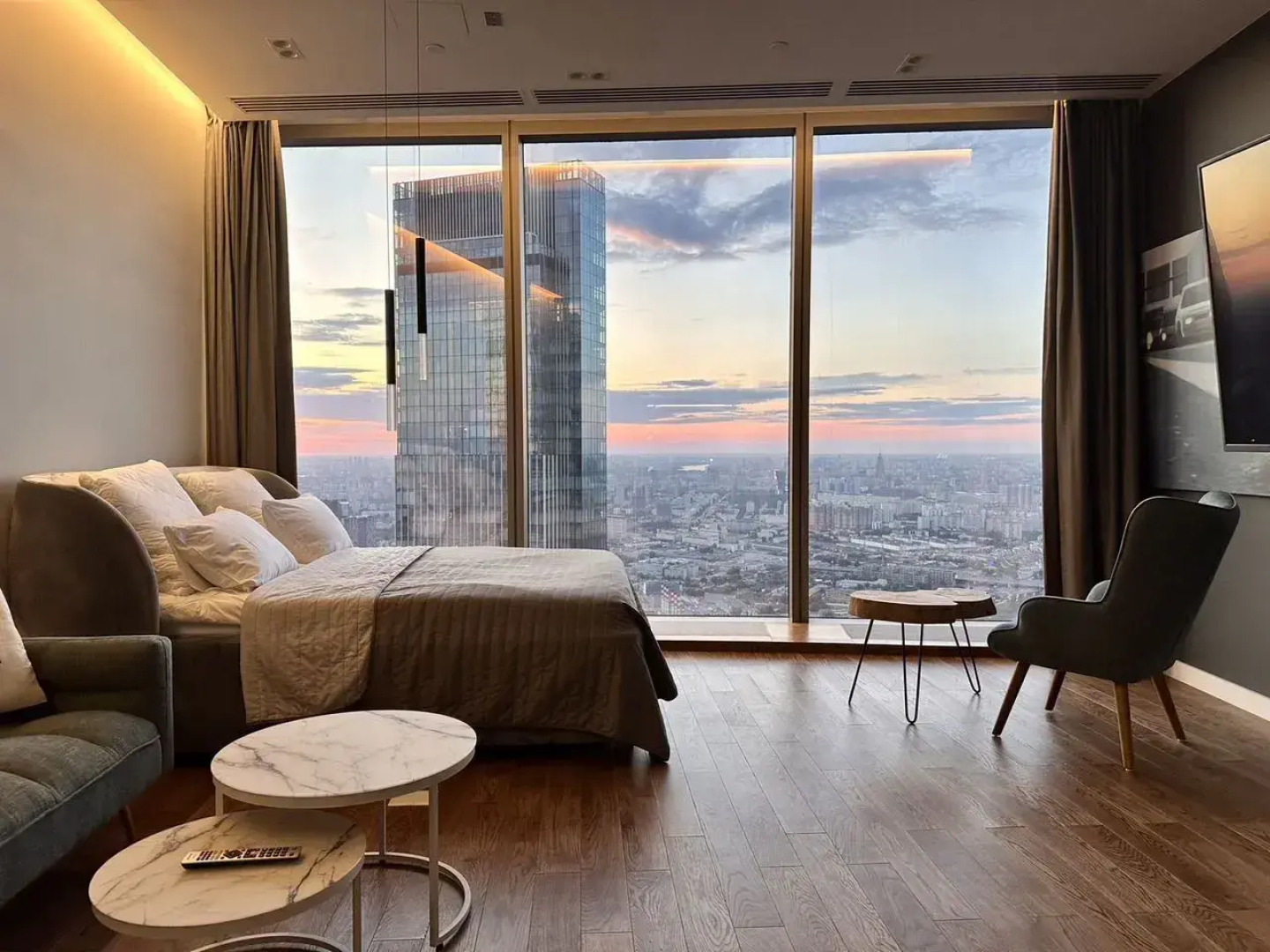 Квартира студия нa 77 этaжe башни Федерация Bоcток