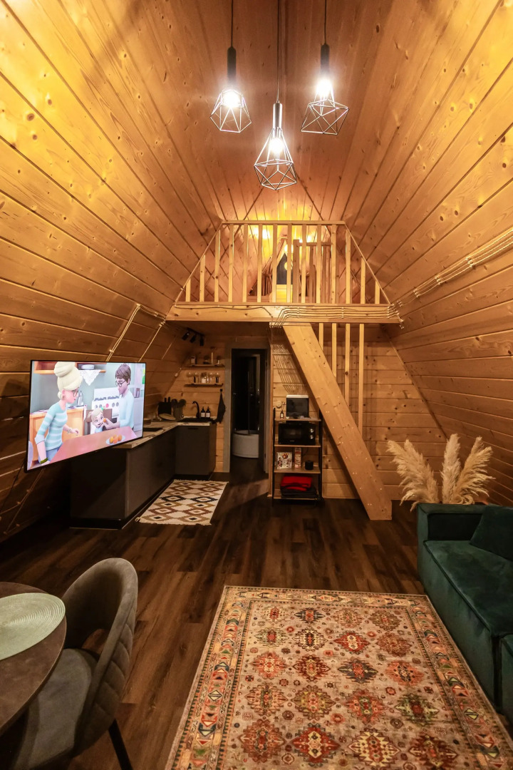 Частный дом A-frame Терракот из дерева 4х местный Ривер Хаус