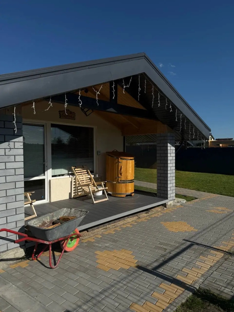 Частный дом На берегу Реки с баней