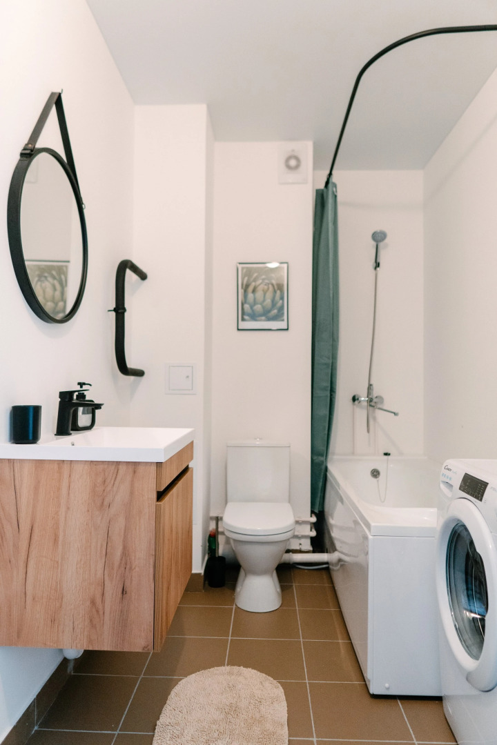 Квартира с Современным Дизайном Студия + Спальня