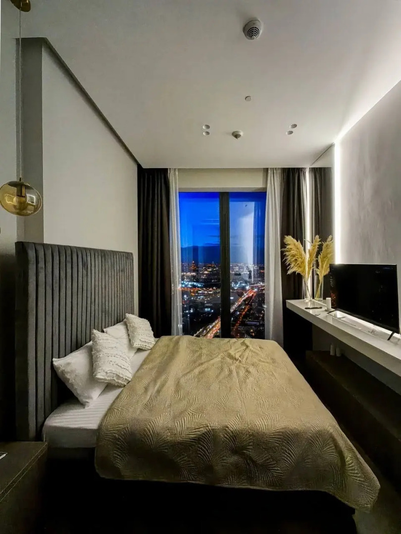 Апартаменты Sky City Moscow 59 этаж! Редкий вид на город! Интерьер нежный как лакомка!