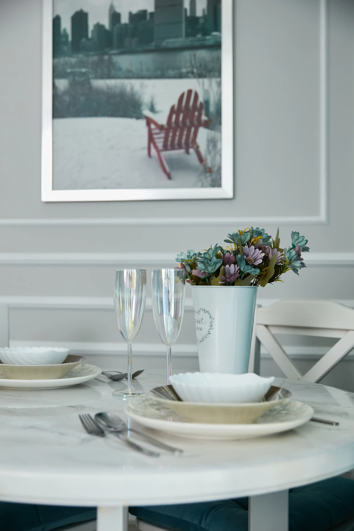 Апартаменты Luma White #2 в центре города с красивым видом на балконе