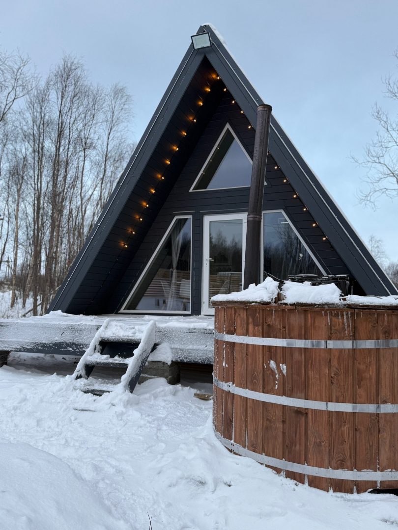 Частный дом A-Frame в лесу в 6 км от Мурманска
