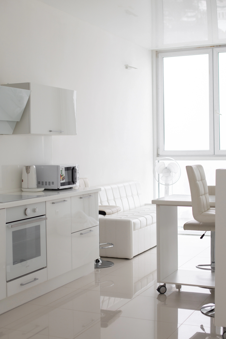 Апартаменты Белая Романтическая Студия с Панорамным Видом