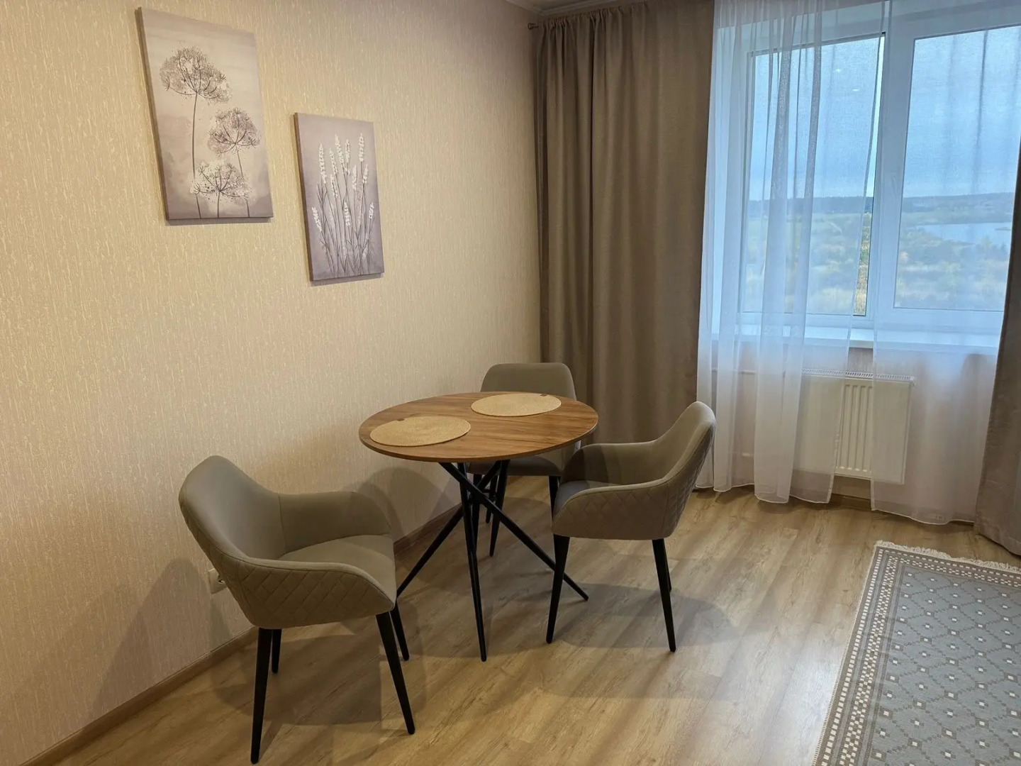 Квартира Современная видовая 1-комнатная квартира с кондиционером рядом с рекой