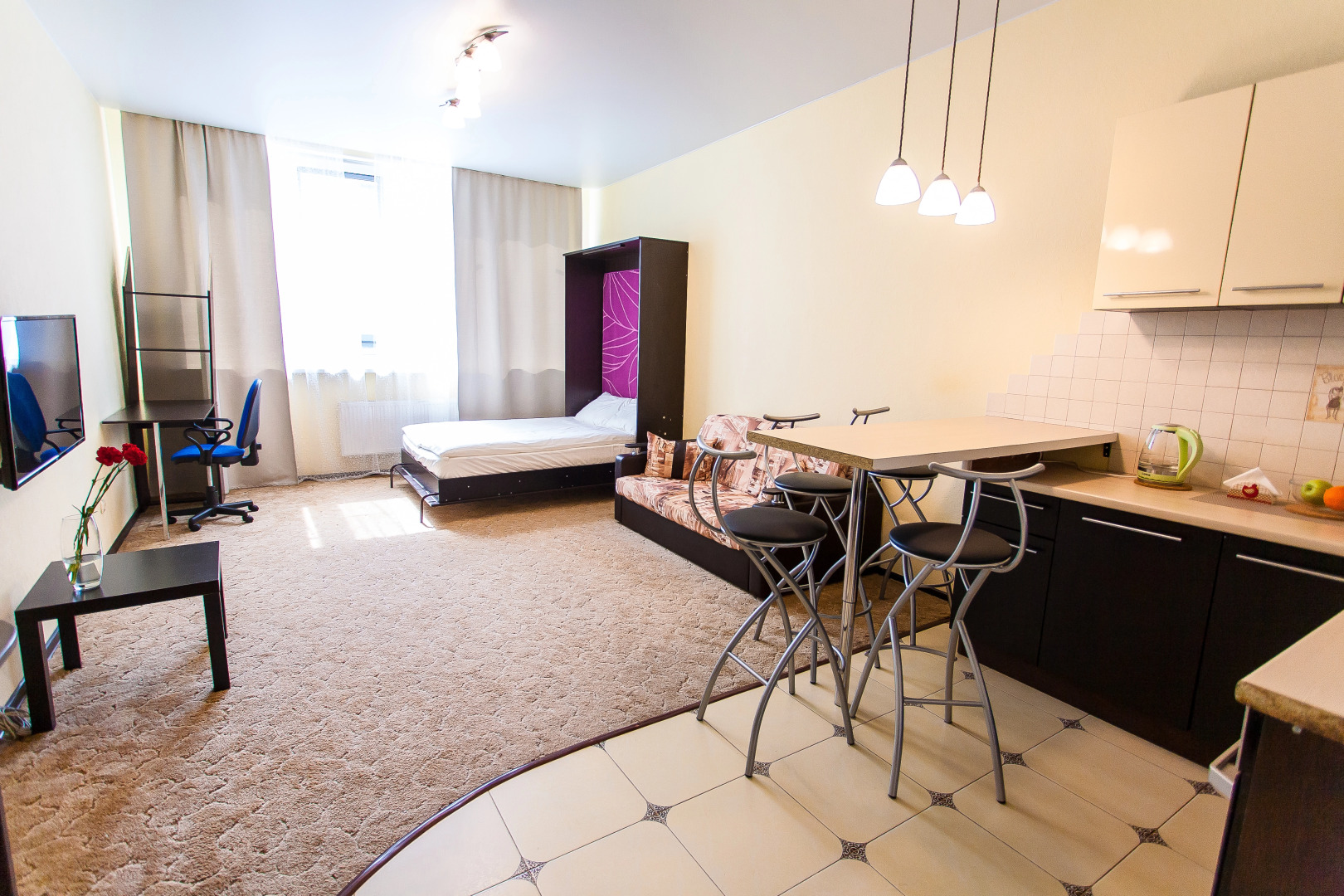 Апартаменты Просторная Студия у Метро Московская