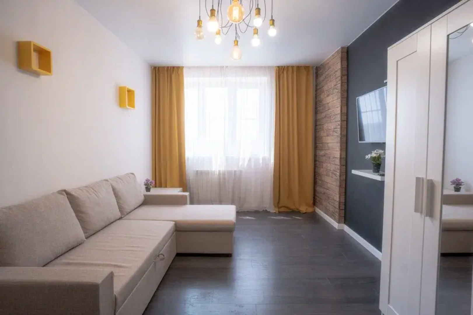 Апартаменты Однокомнатная квартира с стильным ремонтом