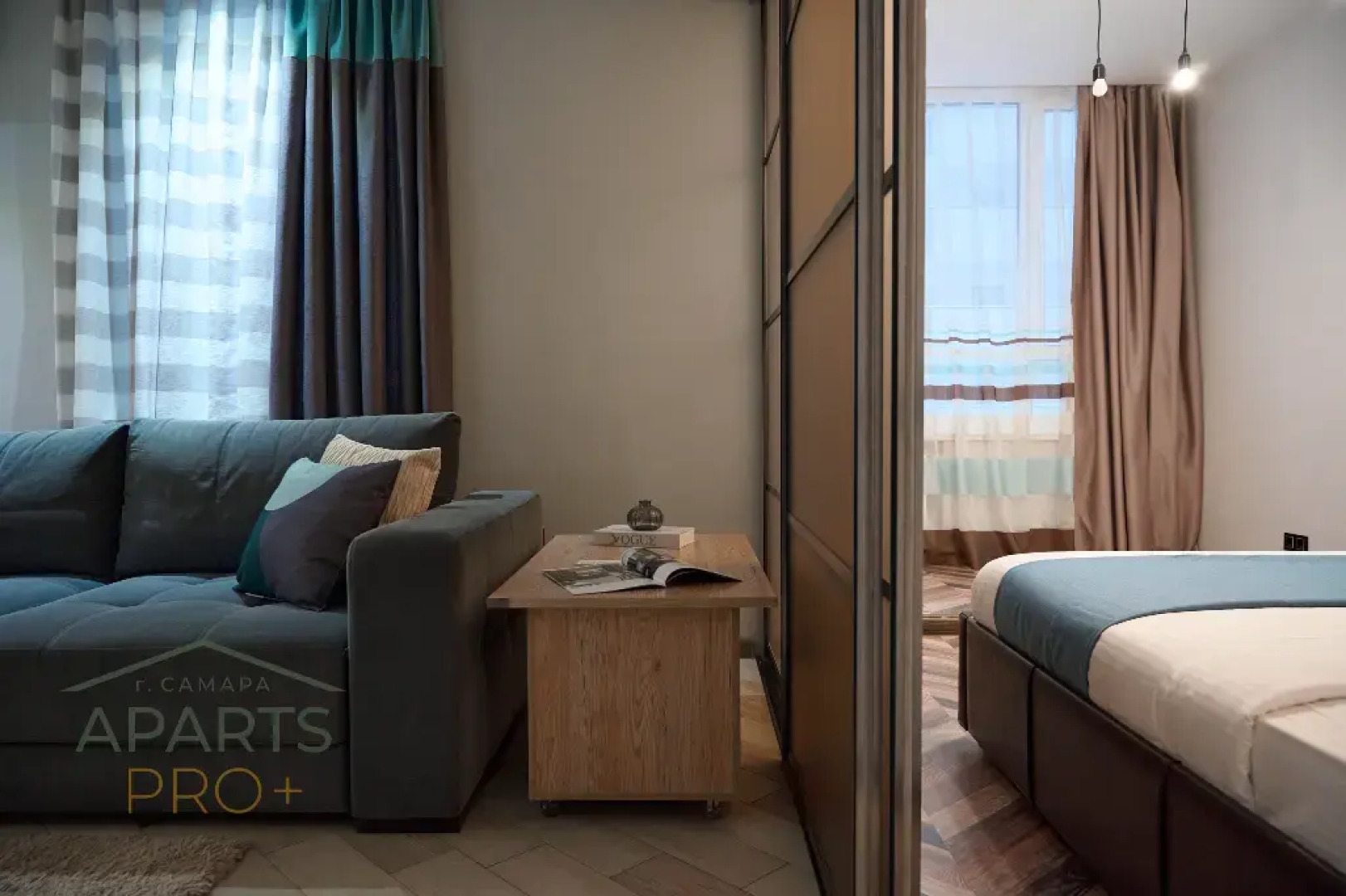 Квартира Aparts Pro Стильная студия у Волги в ЖК Бриг на 7 этаже