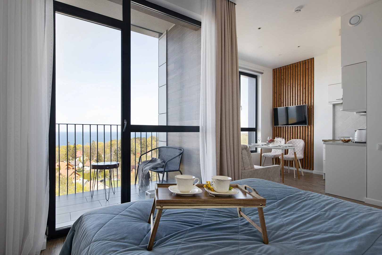 Апартаменты с видом на море на 10 этаже в комплексе Кристалл & Балтик-SPA