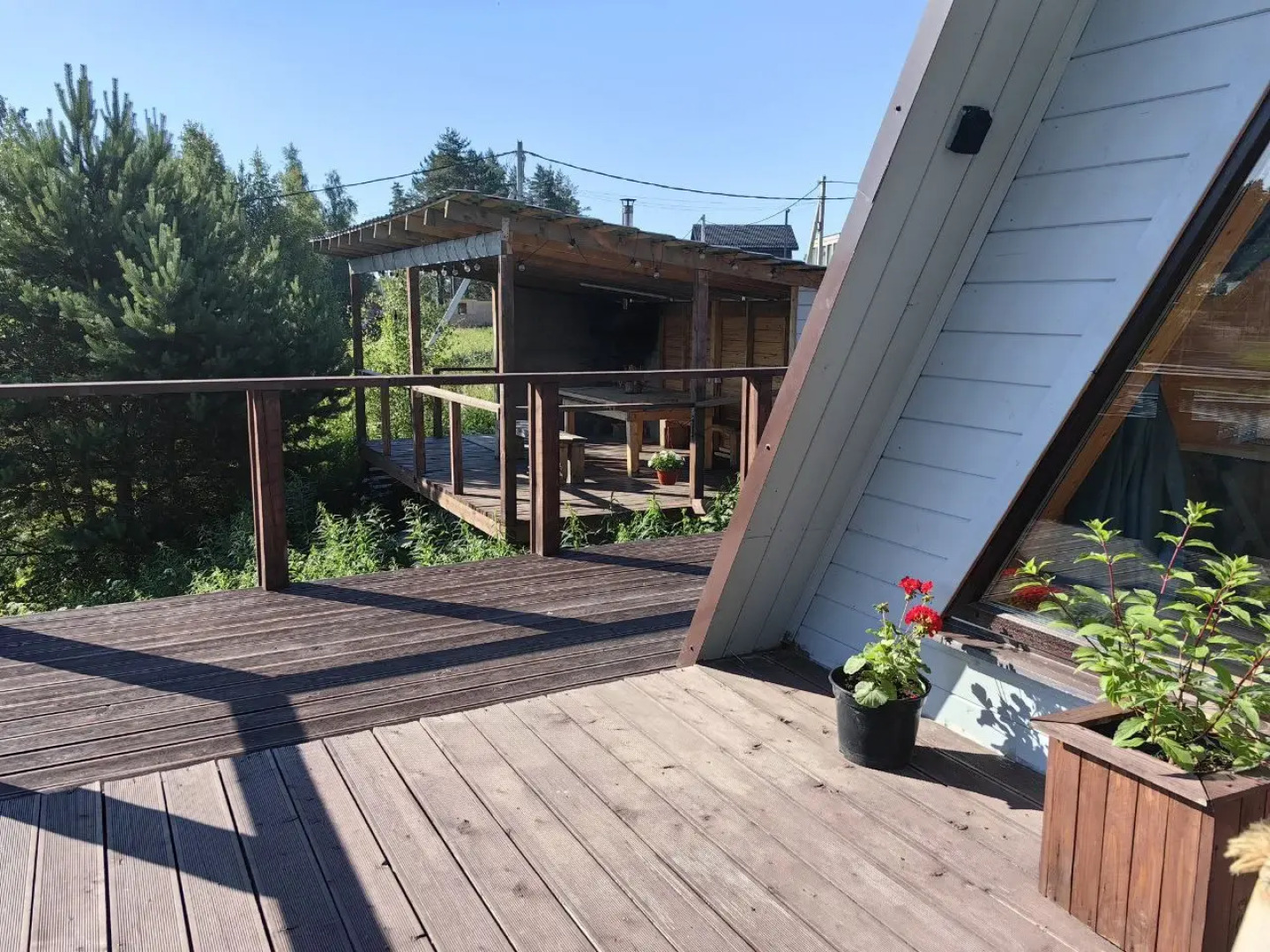 Частный дом A-frame с сауной у Игоры