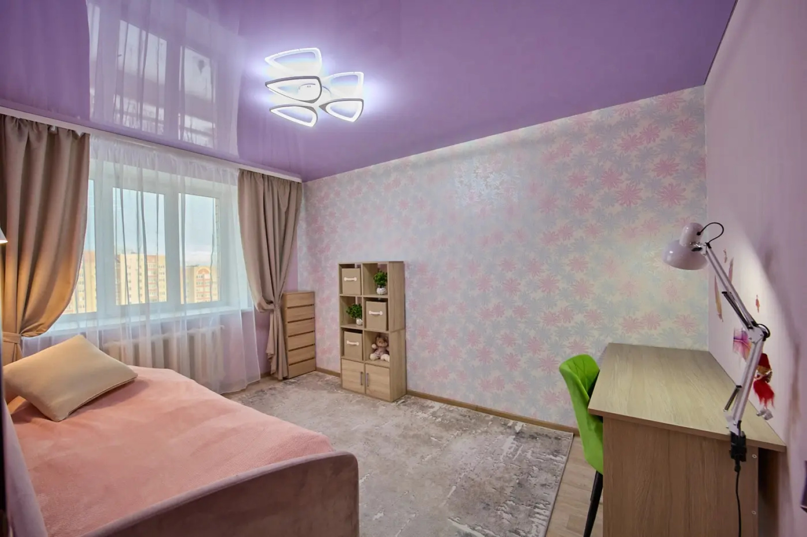 Квартира Просторная 2Комнатная с Видом на Город