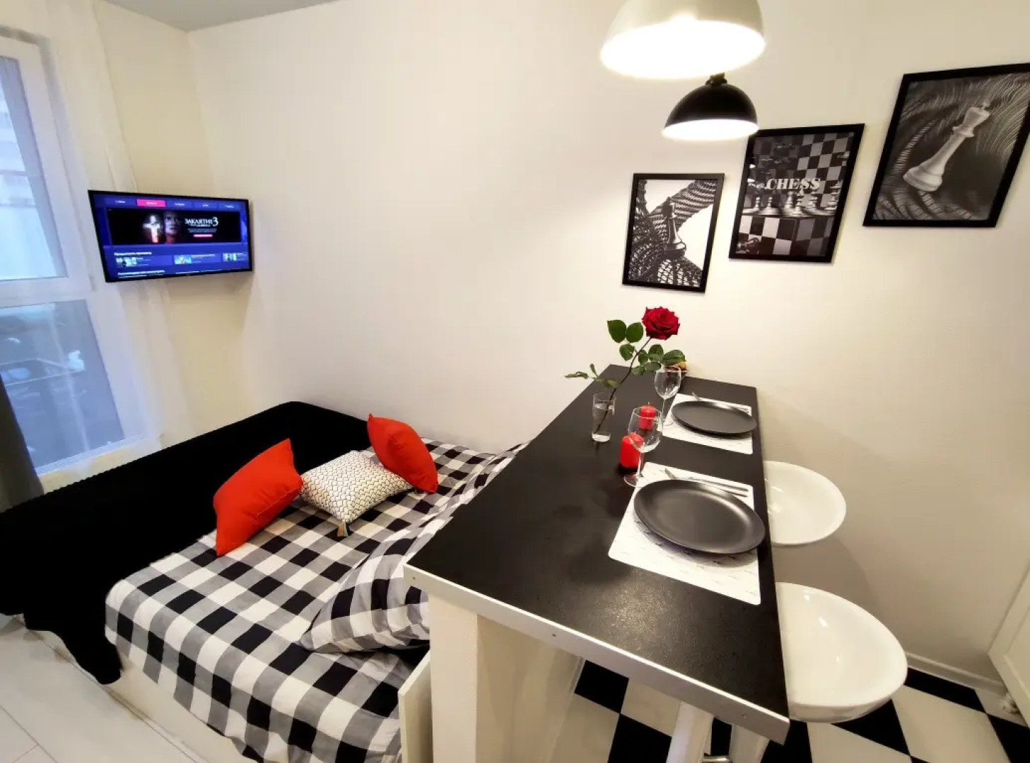 Апартаменты черно-белые м.Физтех