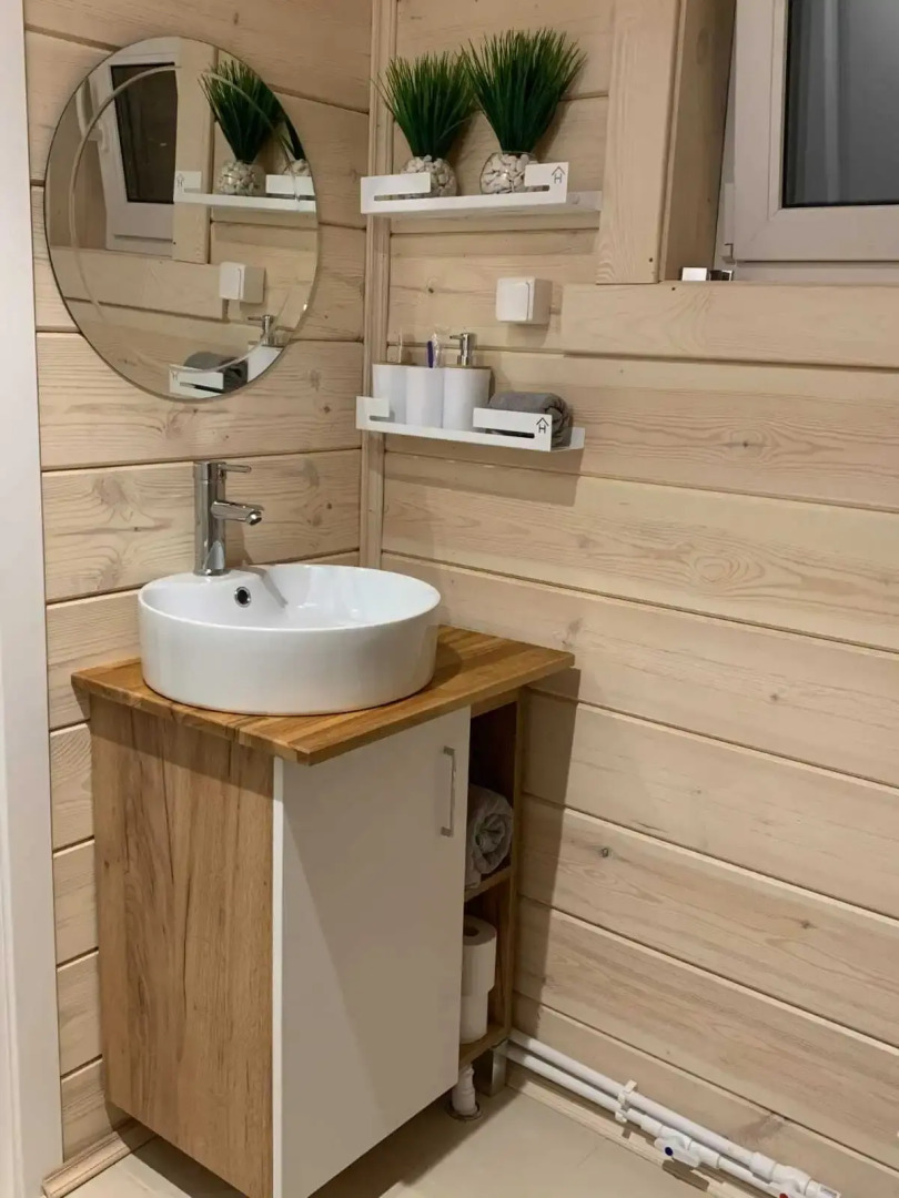 Частный дом с чаном на дровах в ЭКО дуб