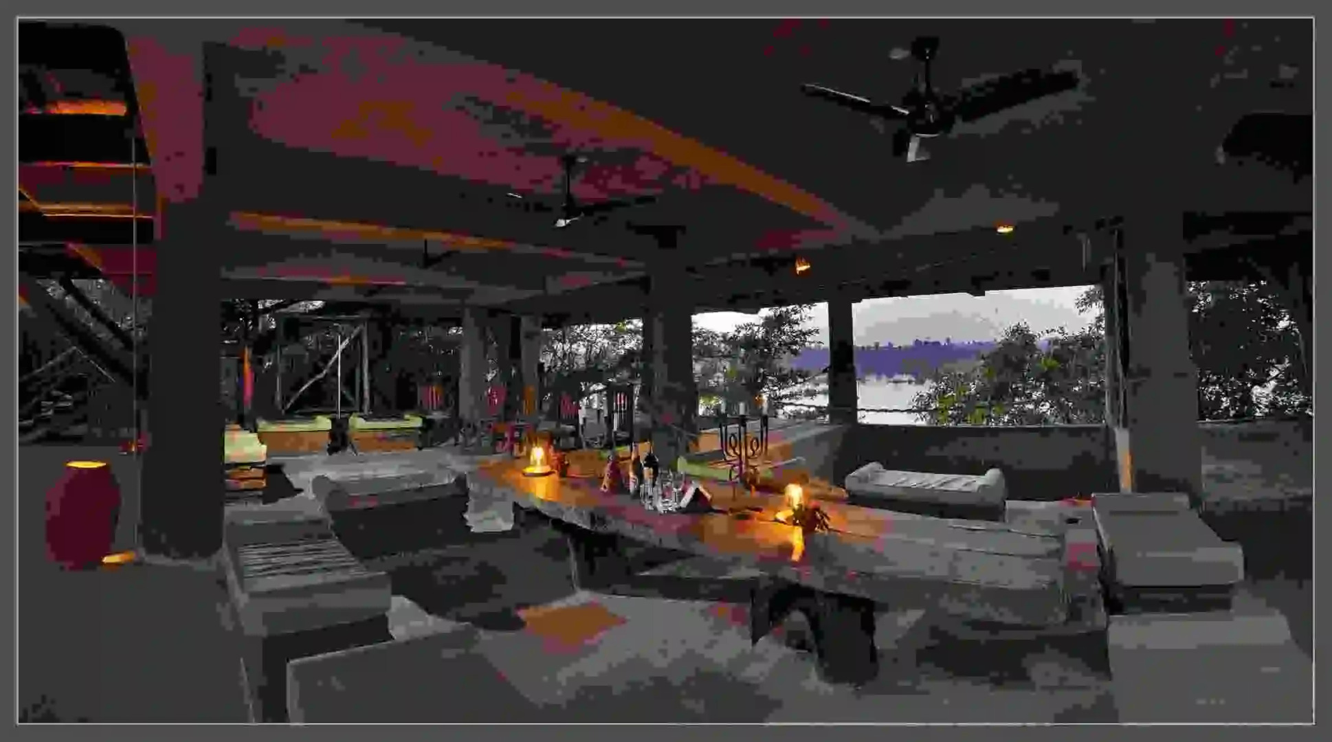 Жилое помещение Pugdundee safaris- Ken river lodge Panna