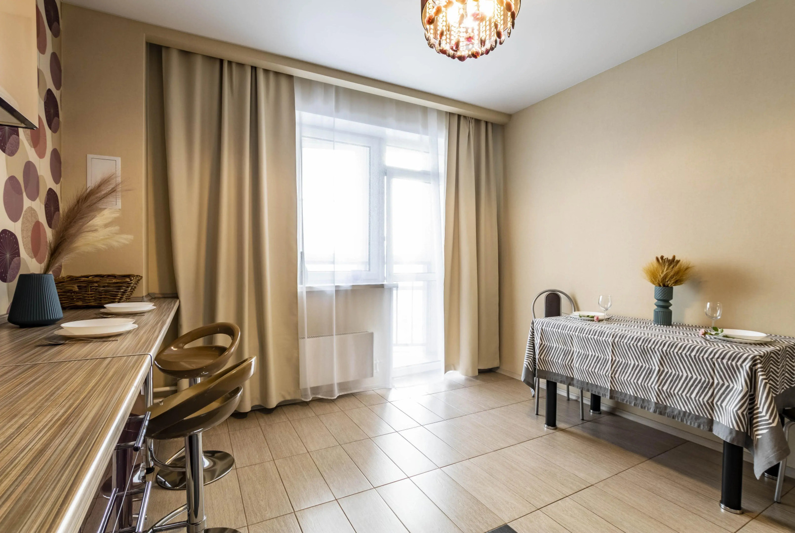 Квартира 1-комнатные BeGuest возле метро Ботаническая для 4х гостей