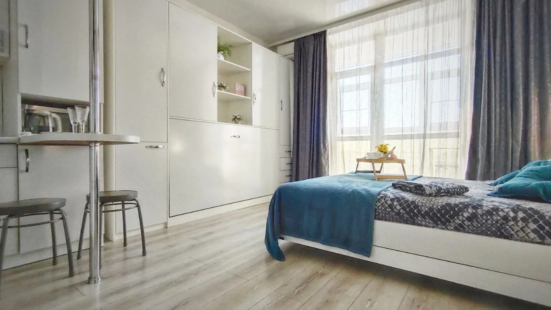 Квартира студия с видом на Амур и город