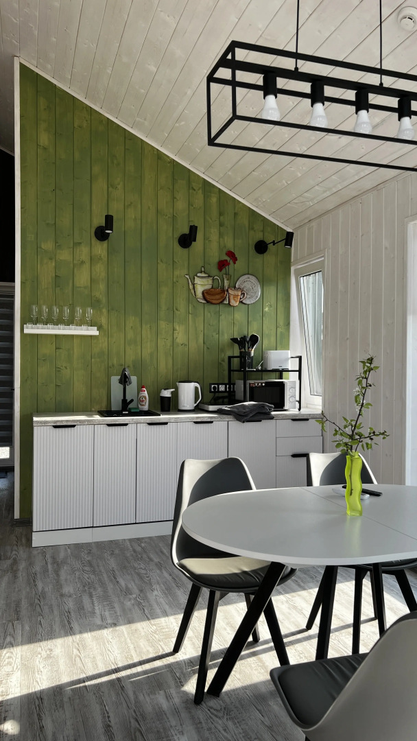 Шале Дом БарнХаус с Купелью в Городе Тула с Видом на Озеро