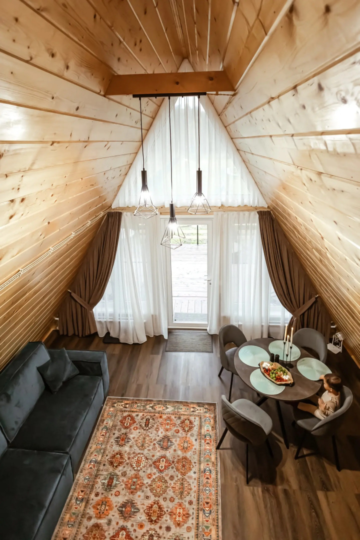 Частный дом A-frame Терракот из дерева 4х местный Ривер Хаус