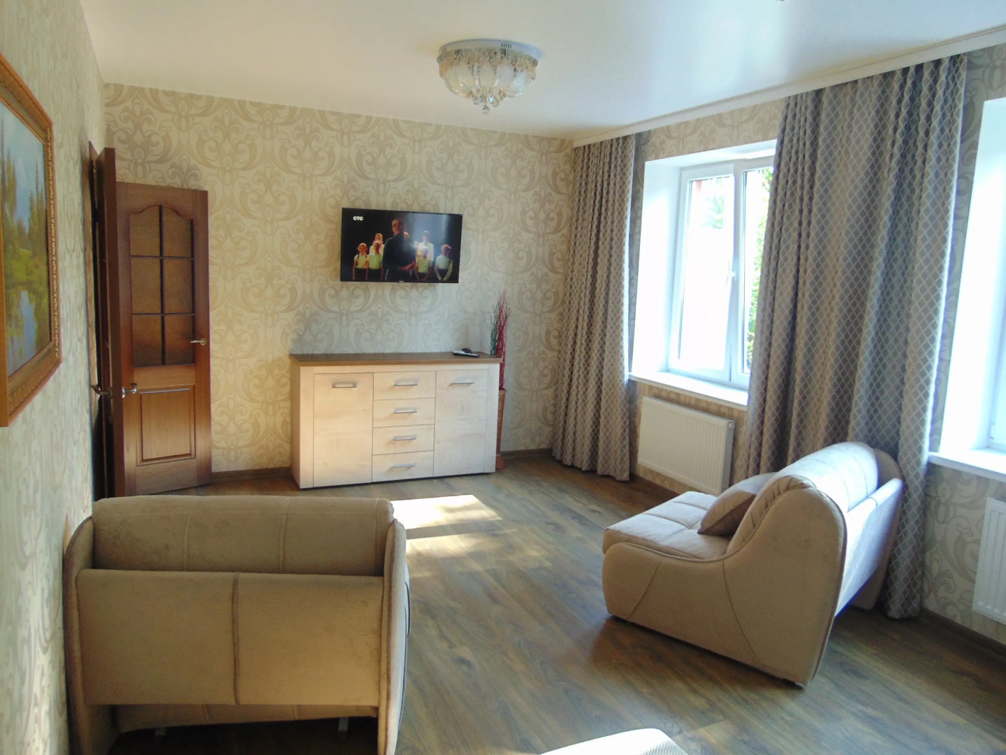 Апартаменты Уютная Двухкомнатная Квартира со Свежим Ремонтом