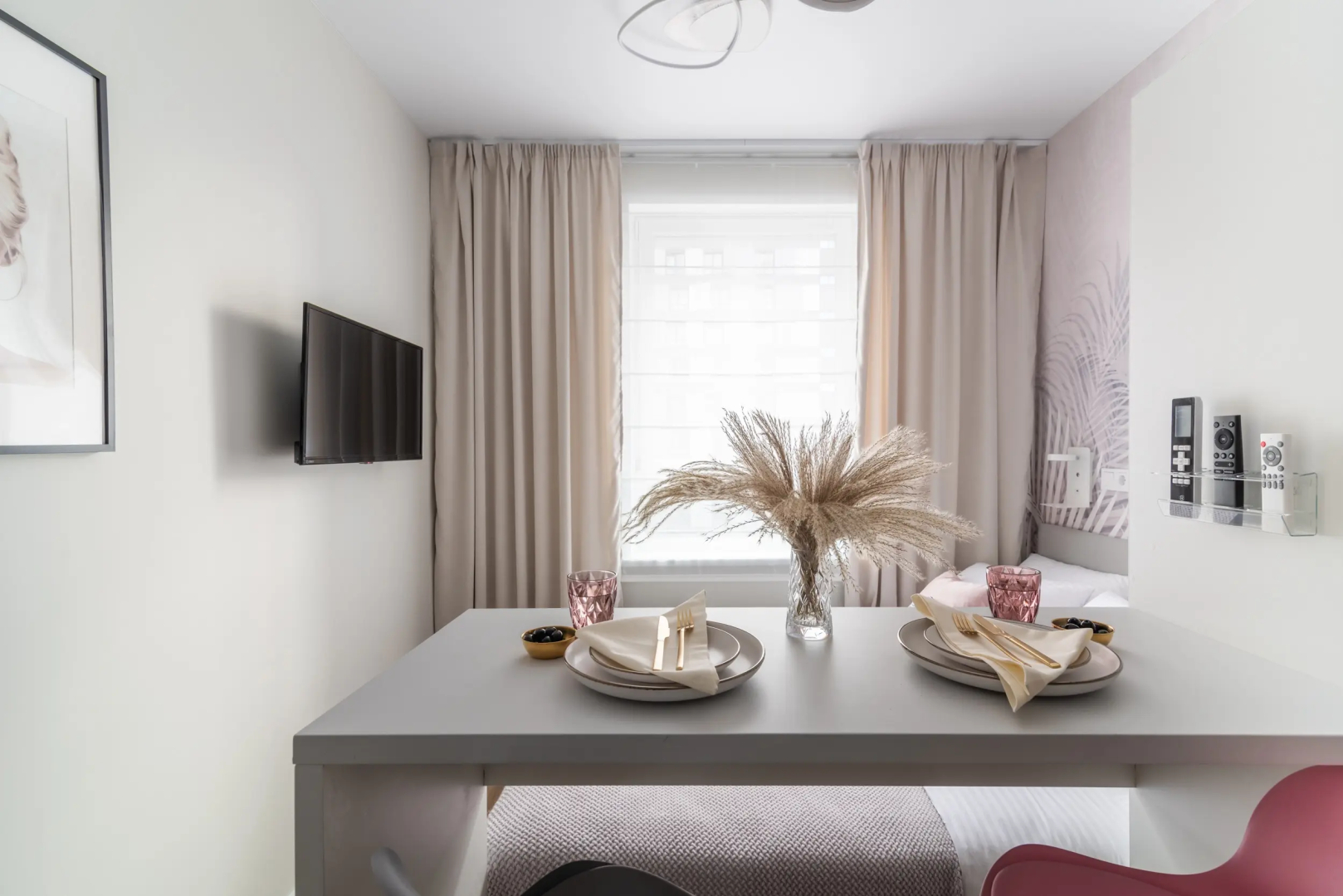 Квартира студия, романтичный дизайн