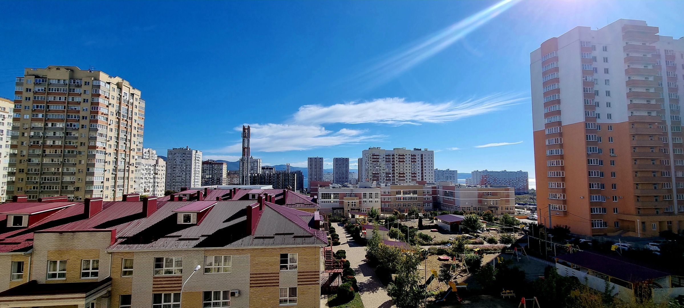 Апартаменты в южном районе с видом на город пляж рядом