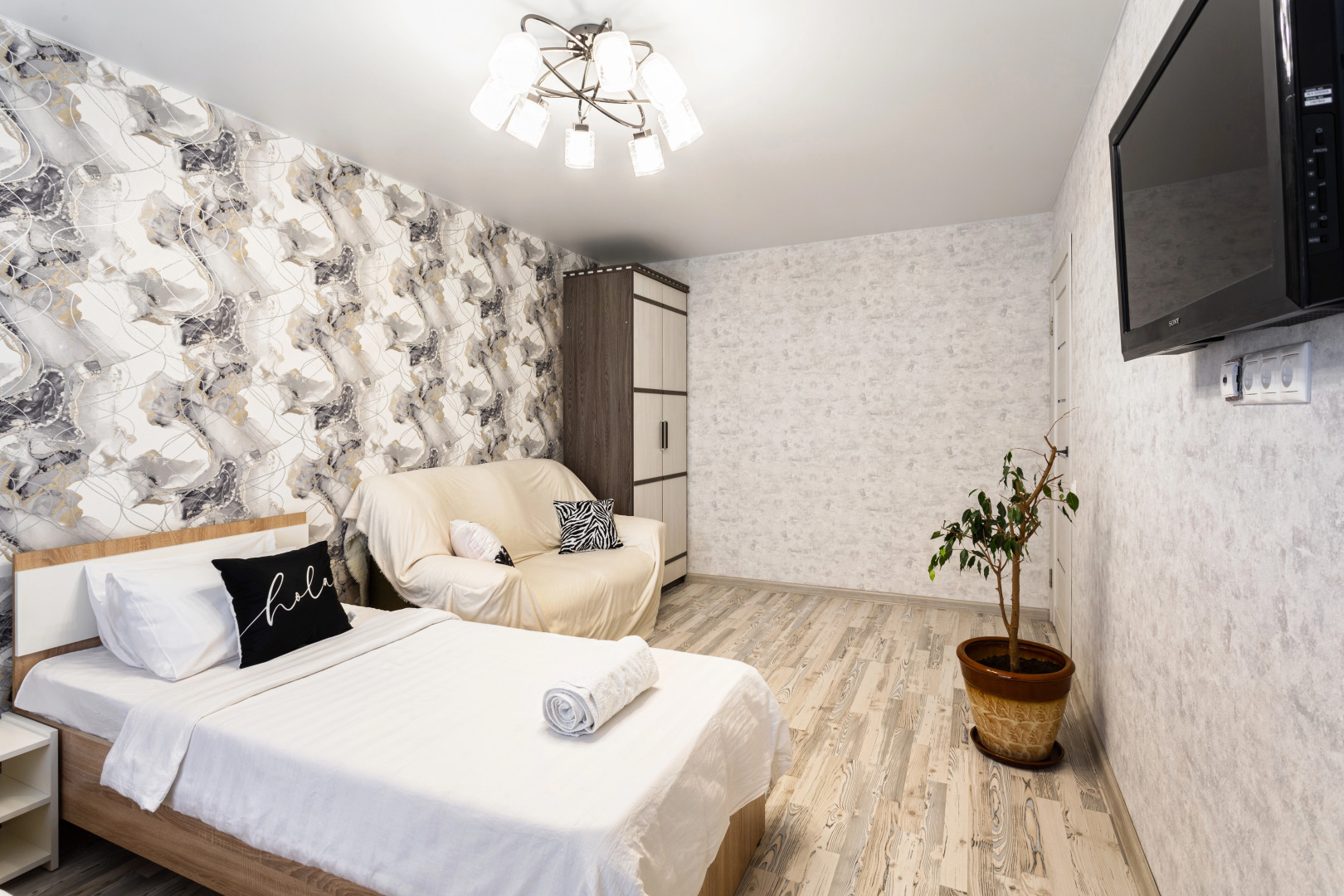 Квартира Большая трехкомнатная квартира в городе Воскресенск