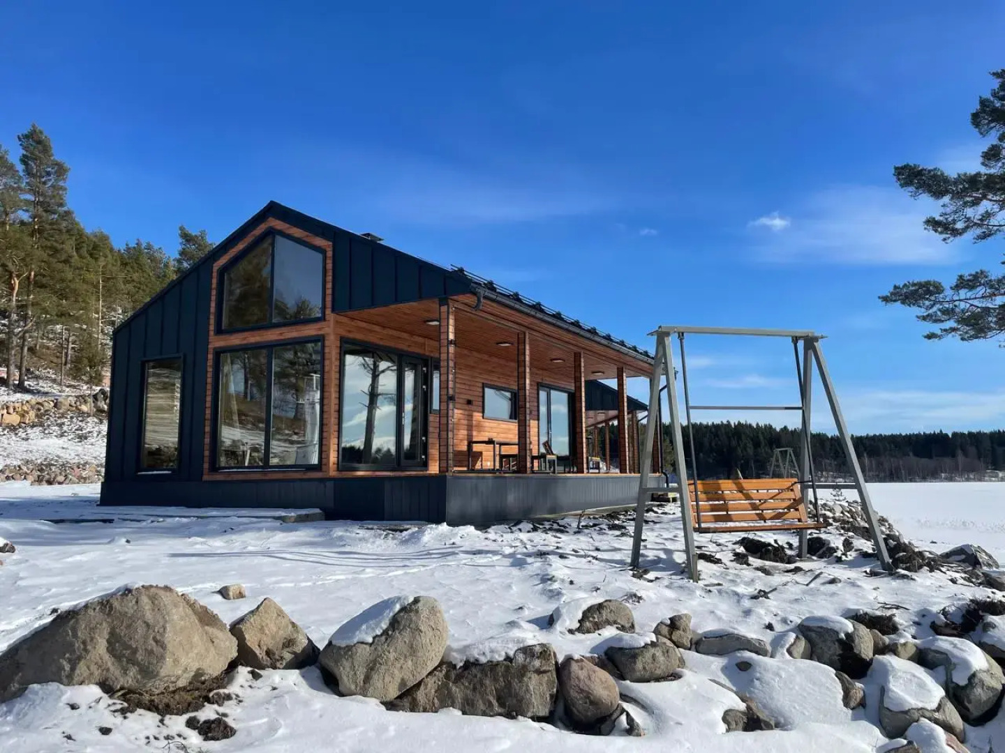 Частный дом Домики Ихоярви на озере (дом 3)