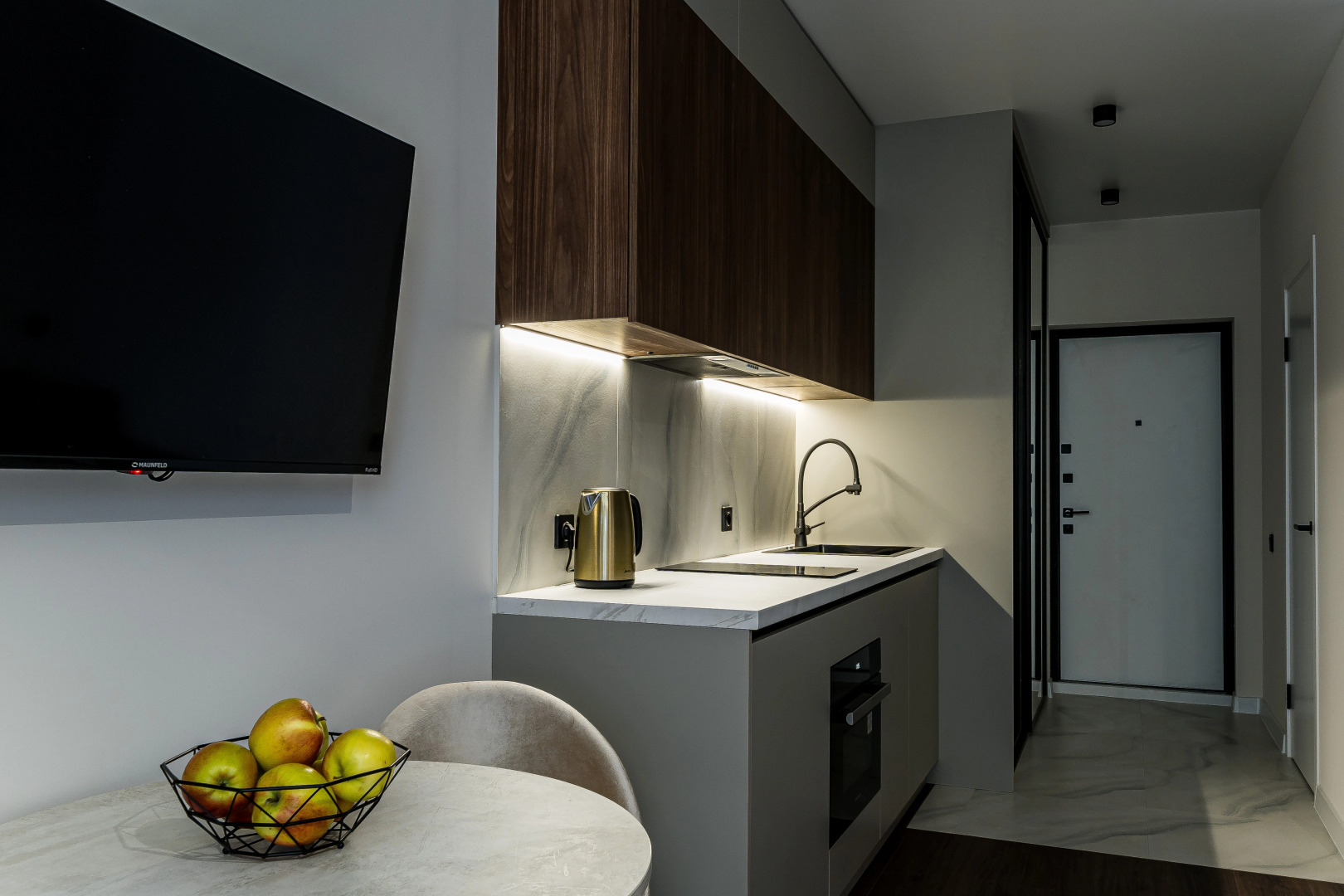 Квартира студия на сутки Минск Мир Подходит для командировок и отдыха Самозаселение Балкон Wi-Fi