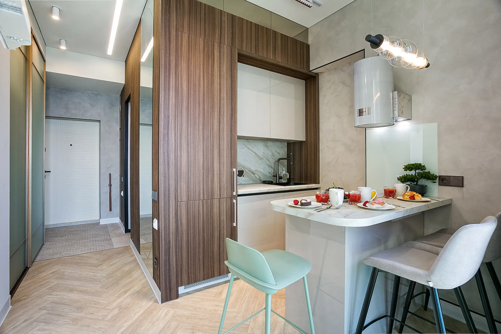 Апартаменты Студия с террасой и видом на море в Скай Плаза 3