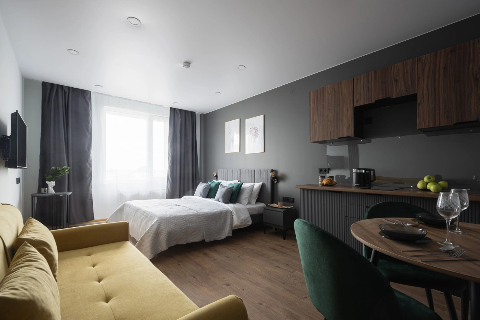 Апартаменты Стильная Студия в Центре Рядом с Метро