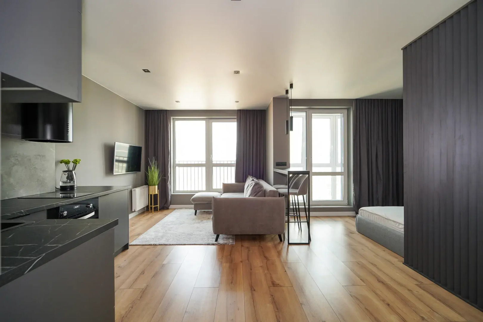 Квартира студия на сутки Студия в новостройке Минск Мир Быстрое заселение Wi-Fi Парковка