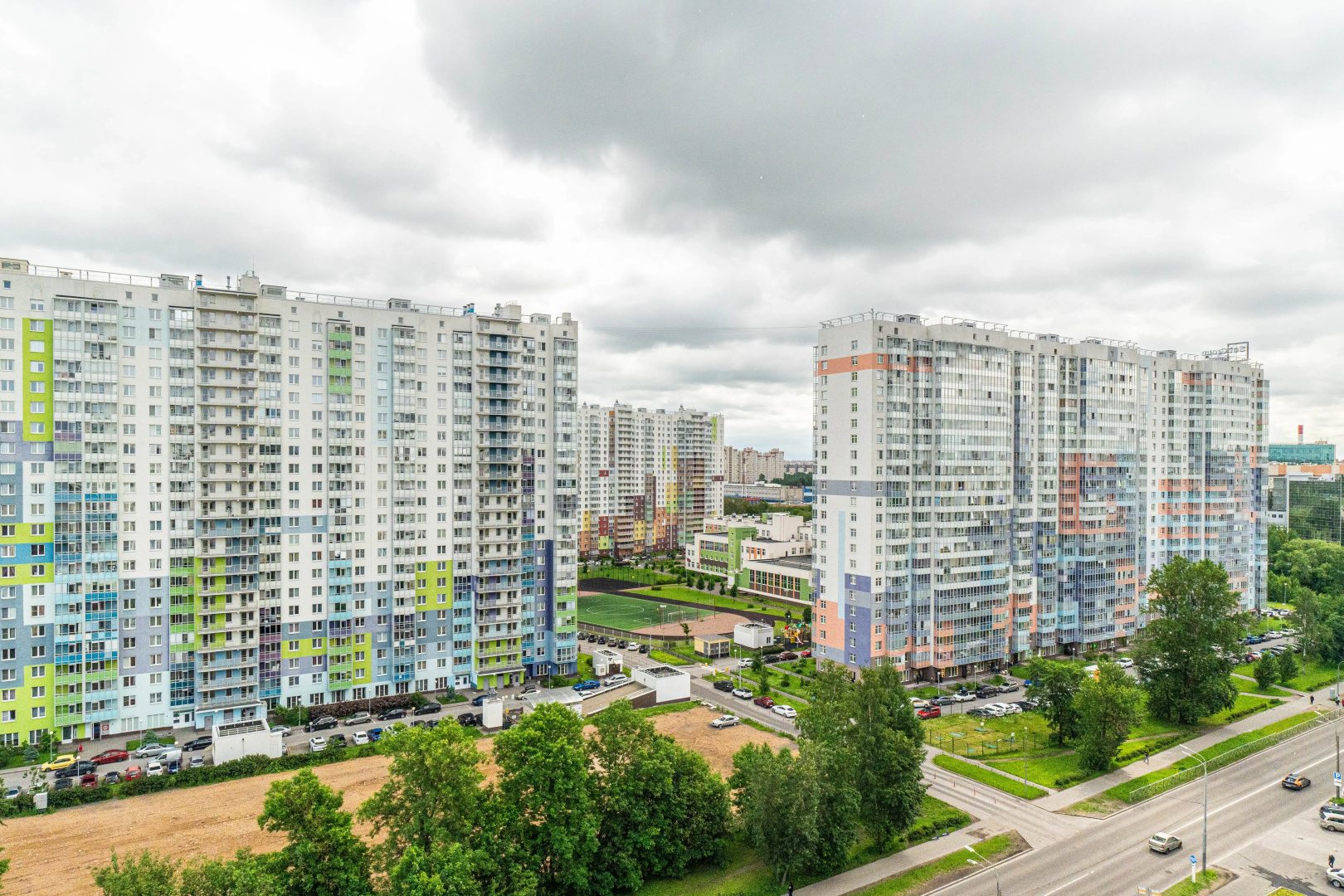 Apartment GLOBALSTAY. Новая студия Ладожский Авенир 10 мин м. Ладожская