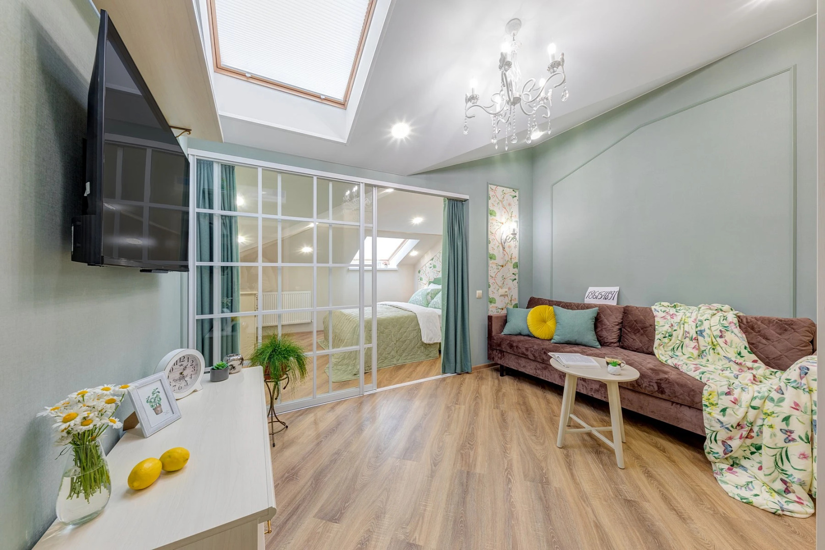 Апартаменты Люкс с большой ванной и видом на горы Sea Breeze & SPA