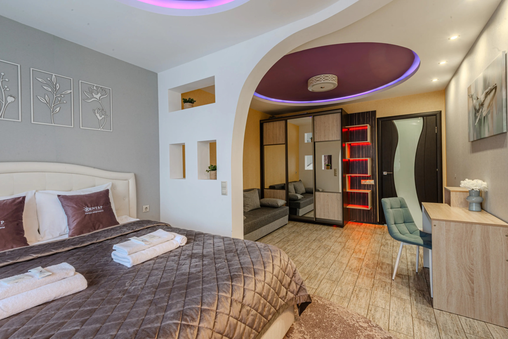 Квартира 1-к в тихом зеленом районе на Лукина 4 от RentAp, 4 сп.места