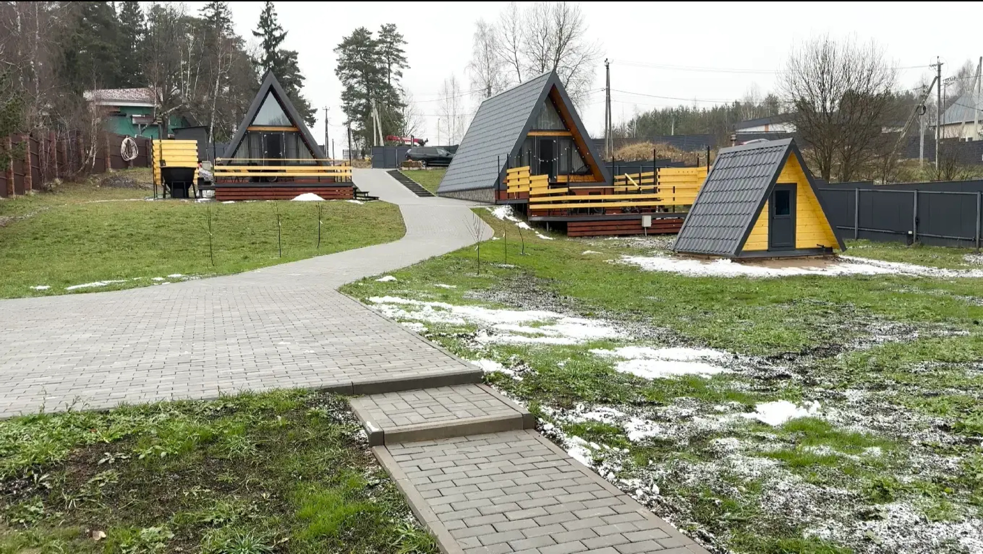 Частный дом A-frame Терракот из дерева 4х местный Ривер Хаус