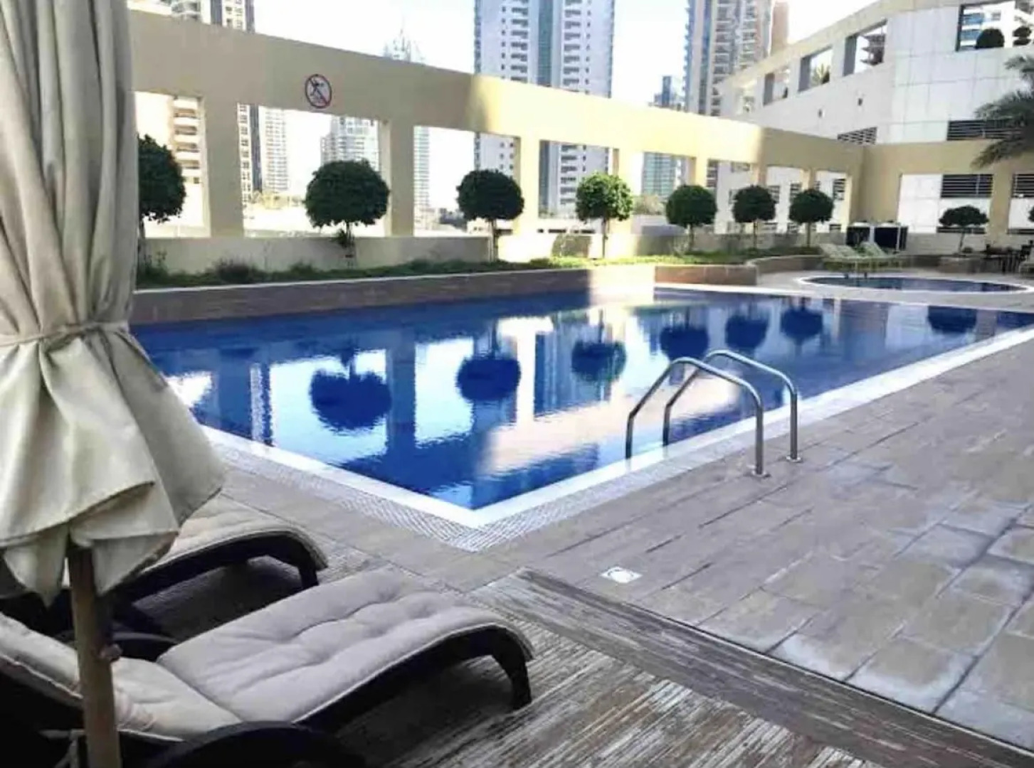 Апартаменты Studio on JBR, SEA view, POOL, Gym, LARGE terrace