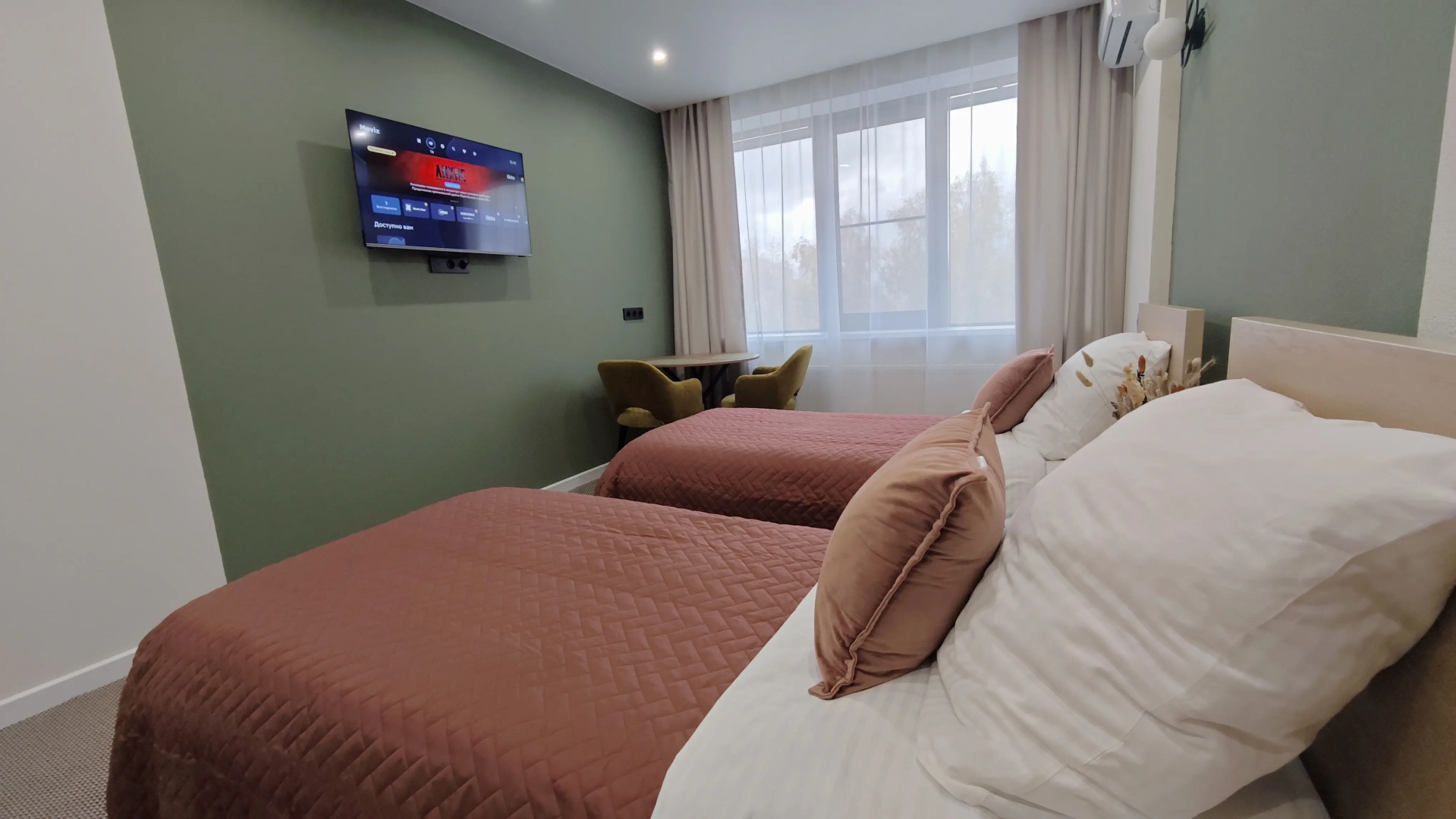 Апартаменты с видом на парк с двумя раздельными кроватями, кухней, ПММ в 10 минутах от центра Нижнего Новгорода