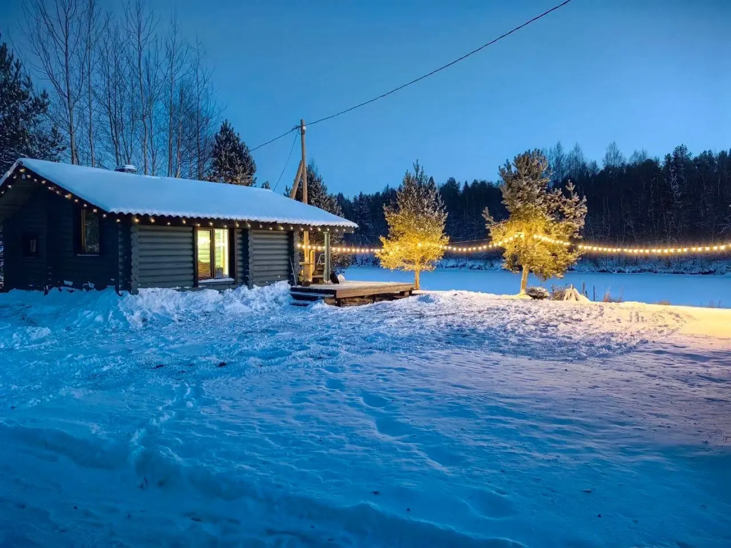 Гостевой дом на берегу реки в Карелии