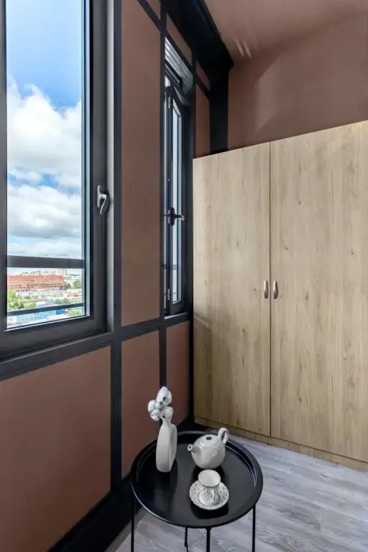 Квартира Комфорт с Балконом и Видом на Город Moderna Flat Status