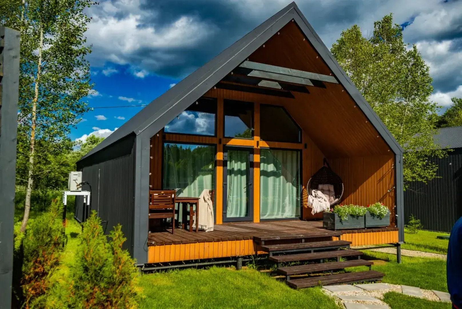 Частный Дом Барнхаус №4 с инфракрасной сауной и горячим Чаном на 6 человек