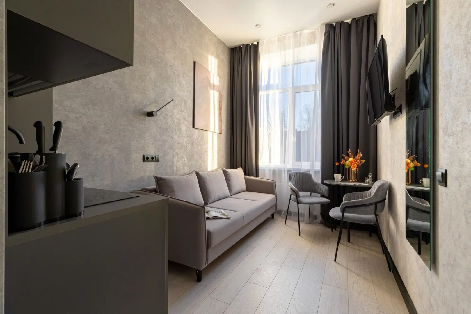 Апартаменты Park Side Cтудия с Диваном